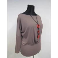 Bluzka Bonie z marszczeniem tuszującym brzuszek - beige